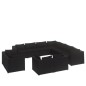 vidaXL Set de muebles de jardín 11 pzas cojines ratán sintético negro vidaXL Set de muebles de jardín 11 pzas cojines ratán sintético negro