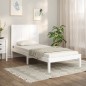 vidaXL Estructura de cama madera maciza de pino blanco 90x190 cm