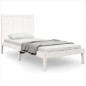 vidaXL Estructura de cama madera maciza de pino blanco 90x190 cm