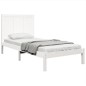 vidaXL Estructura de cama madera maciza de pino blanco 90x190 cm