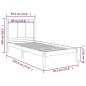 vidaXL Estructura de cama madera maciza de pino blanco 90x190 cm