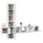 vidaXL Set de muebles para TV 5 piezas madera contrachapada blanco