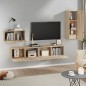 vidaXL Set de muebles para TV 4 pzas madera contrachapada roble Sonoma