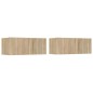 vidaXL Set de muebles para TV 4 pzas madera contrachapada roble Sonoma
