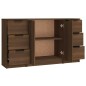 vidaXL Aparadores 3 piezas madera contrachapada marrón roble vidaXL Aparadores 3 piezas madera contrachapada marrón roble