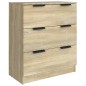 vidaXL Aparador de 3 piezas madera contrachapada color roble Sonoma vidaXL Aparador de 3 piezas madera contrachapada color roble Sonoma