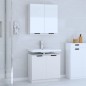 vidaXL Juego de muebles de baño 2 piezas madera contrachapada blanco vidaXL Juego de muebles de baño 2 piezas madera contrachapada blanco