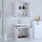 vidaXL Juego de muebles de baño 2 piezas madera contrachapada blanco vidaXL Juego de muebles de baño 2 piezas madera contrachapada blanco