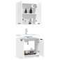 vidaXL Juego de muebles de baño 2 piezas madera contrachapada blanco vidaXL Juego de muebles de baño 2 piezas madera contrachapada blanco
