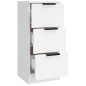 vidaXL Aparadores 3 piezas madera contrachapada blanco vidaXL Aparadores 3 piezas madera contrachapada blanco