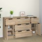 vidaXL Set de aparador 3 pzas madera contrachapada color roble Sonoma vidaXL Set de aparador 3 pzas madera contrachapada color roble Sonoma