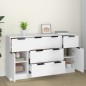 vidaXL Set de aparador de 3 piezas de madera contrachapada blanco vidaXL Set de aparador de 3 piezas de madera contrachapada blanco