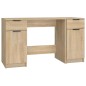vidaXL Escritorio y armario auxiliar madera contrachapada roble Sonoma vidaXL Escritorio y armario auxiliar madera contrachapada roble Sonoma