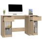 vidaXL Escritorio y armario auxiliar madera contrachapada roble Sonoma vidaXL Escritorio y armario auxiliar madera contrachapada roble Sonoma