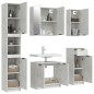 vidaXL Set muebles de baño 2 piezas madera contrachapada gris hormigón vidaXL Set muebles de baño 2 piezas madera contrachapada gris hormigón
