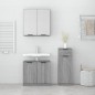vidaXL Set de muebles de baño 3 pzas madera contrachapada gris sonoma