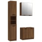 vidaXL Set de muebles de baño 3 pzas madera contrachapada roble marrón vidaXL Set de muebles de baño 3 pzas madera contrachapada roble marrón