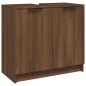 vidaXL Set de muebles de baño 3 pzas madera contrachapada roble marrón vidaXL Set de muebles de baño 3 pzas madera contrachapada roble marrón