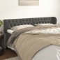 vidaXL Cabecero de terciopelo gris oscuro 183x23x78/88 cm vidaXL Cabecero de terciopelo gris oscuro 183x23x78/88 cm