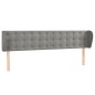 vidaXL Cabecero de terciopelo gris claro 163x23x78/88 cm vidaXL Cabecero de terciopelo gris claro 163x23x78/88 cm