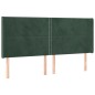 vidaXL Cabecero con LED de terciopelo verde oscuro 163x16x118/128 cm vidaXL Cabecero con LED de terciopelo verde oscuro 163x16x118/128 cm