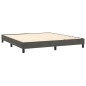 vidaXL Cama box spring con colchón terciopelo gris oscuro 160x200 cm vidaXL Cama box spring con colchón terciopelo gris oscuro 160x200 cm