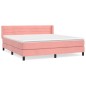 vidaXL Cama box spring con colchón terciopelo rosa 180x200 cm vidaXL Cama box spring con colchón terciopelo rosa 180x200 cm