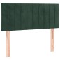 vidaXL Cama box spring colchón y LED terciopelo verde oscuro 120x200cm