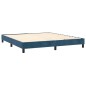 vidaXL Cama box spring con colchón terciopelo azul oscuro 160x200 cm vidaXL Cama box spring con colchón terciopelo azul oscuro 160x200 cm