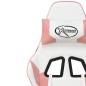 vidaXL Silla gaming cuero sintético blanco y rosa vidaXL Silla gaming cuero sintético blanco y rosa