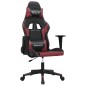 vidaXL Silla gaming cuero sintético negro y rojo vino tinto vidaXL Silla gaming cuero sintético negro y rojo vino tinto