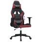 vidaXL Silla gaming cuero sintético negro y rojo vino tinto vidaXL Silla gaming cuero sintético negro y rojo vino tinto