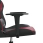 vidaXL Silla gaming cuero sintético negro y rojo vino tinto vidaXL Silla gaming cuero sintético negro y rojo vino tinto
