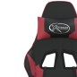vidaXL Silla gaming cuero sintético negro y rojo vino tinto vidaXL Silla gaming cuero sintético negro y rojo vino tinto