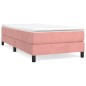 vidaXL Cama box spring con colchón terciopelo rosa 100x200 cm