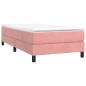 vidaXL Cama box spring con colchón terciopelo rosa 100x200 cm
