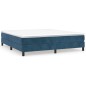 vidaXL Cama box spring con colchón terciopelo azul oscuro 160x200 cm vidaXL Cama box spring con colchón terciopelo azul oscuro 160x200 cm