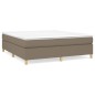 vidaXL Cama box spring con colchón tela gris taupe 180x200 cm vidaXL Cama box spring con colchón tela gris taupe 180x200 cm