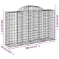 vidaXL Cestas gaviones 40 uds forma de arco hierro 200x50x120/140 cm vidaXL Cestas gaviones 40 uds forma de arco hierro 200x50x120/140 cm