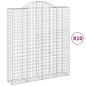 vidaXL Cestas de gaviones 10 uds forma de arco hierro 200x50x220/240cm vidaXL Cestas de gaviones 10 uds forma de arco hierro 200x50x220/240cm