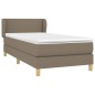 vidaXL Cama box spring con colchón tela gris taupe 80x200 cm vidaXL Cama box spring con colchón tela gris taupe 80x200 cm