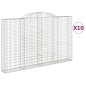 vidaXL Cestas de gaviones 10 uds forma de arco hierro 300x30x180/200cm vidaXL Cestas de gaviones 10 uds forma de arco hierro 300x30x180/200cm