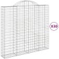 vidaXL Cestas gaviones 30 uds forma de arco hierro 200x50x180/200 cm