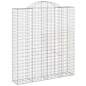 vidaXL Cestas de gaviones 12 uds forma de arco hierro 200x50x220/240cm
