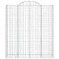 vidaXL Cestas de gaviones 12 uds forma de arco hierro 200x50x220/240cm