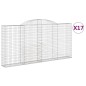 vidaXL Cestas gaviones 17 uds forma de arco hierro 300x30x140/160 cm vidaXL Cestas gaviones 17 uds forma de arco hierro 300x30x140/160 cm