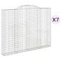 vidaXL Cestas de gaviones 7 uds forma de arco hierro 300x30x220/240 cm vidaXL Cestas de gaviones 7 uds forma de arco hierro 300x30x220/240 cm