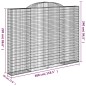 vidaXL Cestas de gaviones 7 uds forma de arco hierro 300x30x220/240 cm vidaXL Cestas de gaviones 7 uds forma de arco hierro 300x30x220/240 cm