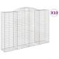 vidaXL Cestas de gaviones 10 uds forma de arco hierro 300x50x200/220cm vidaXL Cestas de gaviones 10 uds forma de arco hierro 300x50x200/220cm