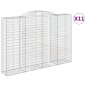 vidaXL Cestas de gaviones 11 uds forma de arco hierro 300x50x200/220cm vidaXL Cestas de gaviones 11 uds forma de arco hierro 300x50x200/220cm